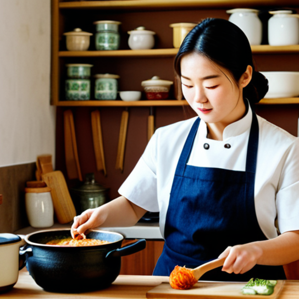 한식조리사 자격증 독학 가능한가 - The Aspiring Home Chef**
A passionate home cook in a cozy Spanish kitchen, surrounded by Korean coo...